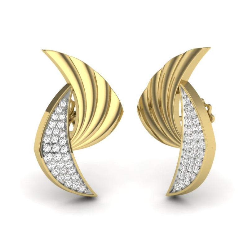 Printable 3D Jewelry design of Earrings with diamonds 3D Model .c4d .max .obj .3ds .fbx .stl .blend