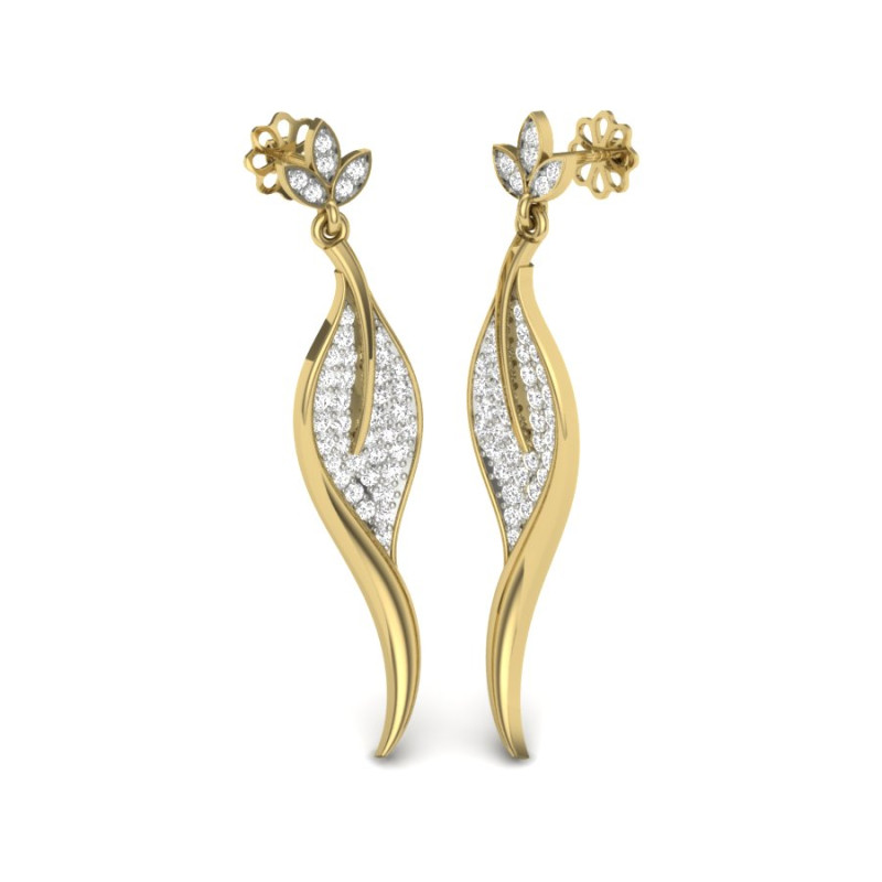 Printable 3D Jewelry design of Earrings with diamonds 3D 模型 .c4d .max .obj .3ds .fbx .stl .blend