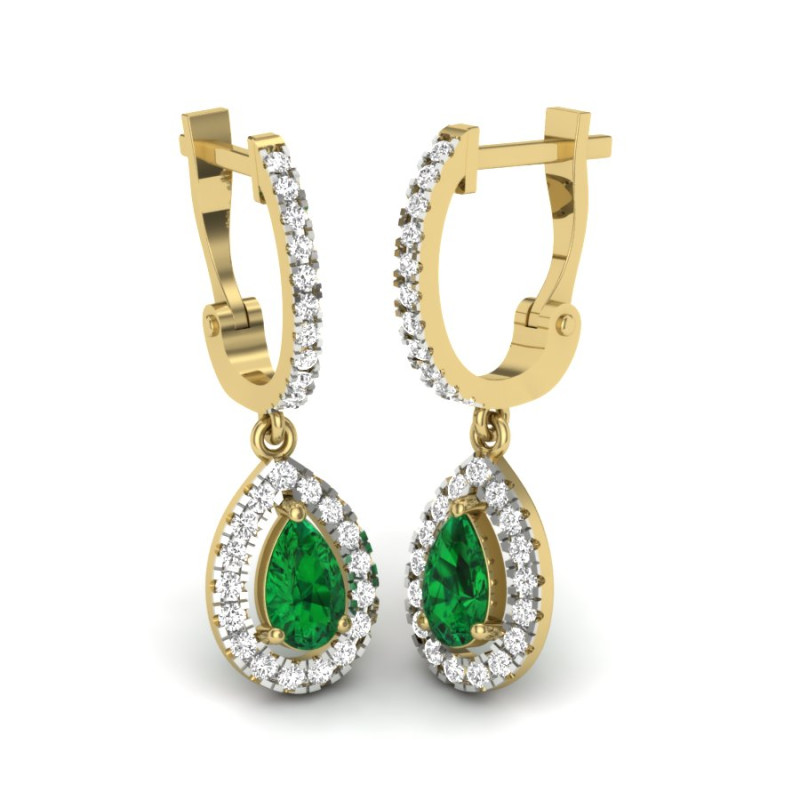 Printable 3D Jewelry design of Earrings with diamonds 3D Model .c4d .max .obj .3ds .fbx .stl .blend 