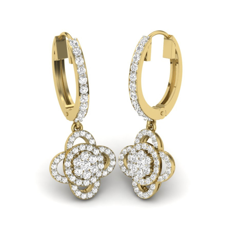 Printable 3D Jewelry design of Earrings with diamonds 3D 模型 .c4d .max .obj .3ds .fbx .stl .blend 