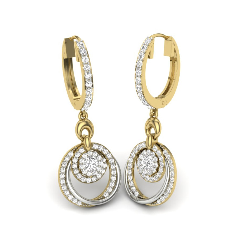 Printable 3D Jewelry design of Earrings with diamonds 3D Model .c4d .max .obj .3ds .fbx .stl .blend 