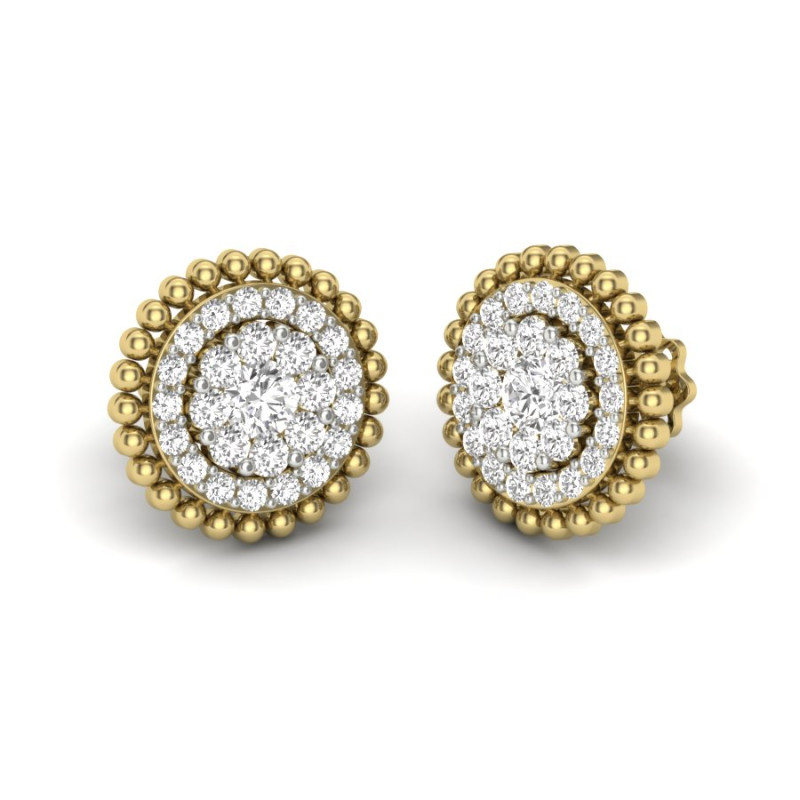 Printable 3D Jewelry design of Earrings with diamonds Model 3D .c4d .max .obj .3ds .fbx .stl .blend 