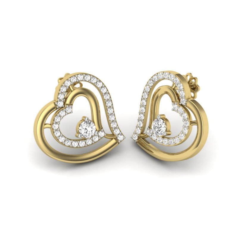 Printable 3D Jewelry design of Earrings with diamonds 3D 模型 .c4d .max .obj .3ds .fbx .stl .blend 