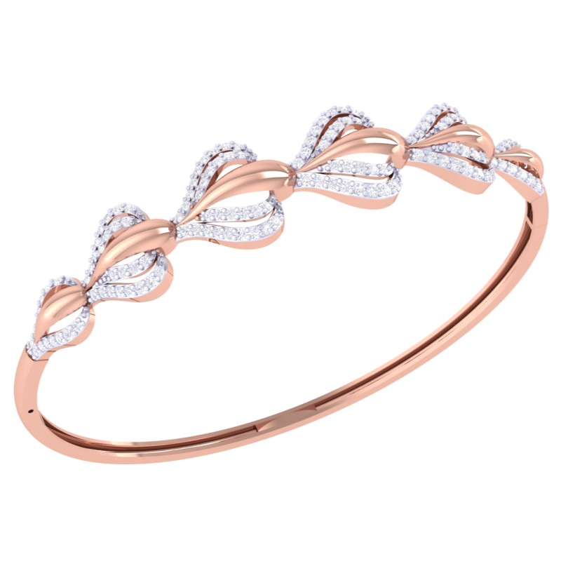 3D Printable Jewelry design of Bangle with diamonds 3D Model .c4d .max .obj .3ds .fbx .stl .blend 