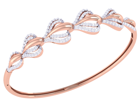 3D Printable Jewelry design of Bangle with diamonds 3D Модель