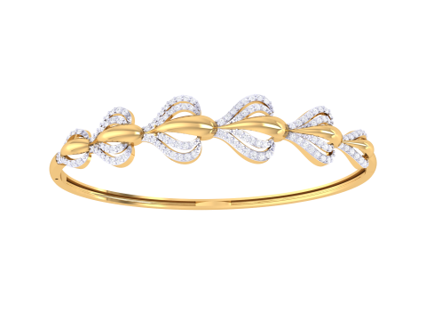 3D Printable Jewelry design of Bangle with diamonds 3D Model