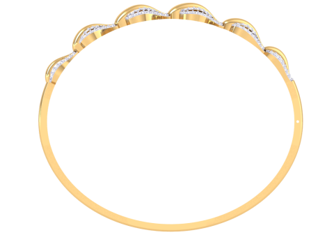 3D Printable Jewelry design of Bangle with diamonds 3D Model