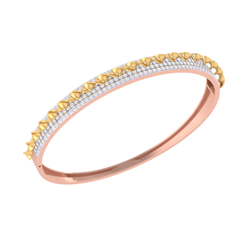 3D Printable Jewelry design of Bangle with diamonds 3D Model .c4d .max .obj .3ds .fbx .stl .blend 