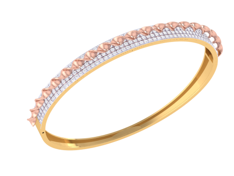 3D Printable Jewelry design of Bangle with diamonds 3D Model