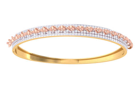 3D Printable Jewelry design of Bangle with diamonds 3D Model