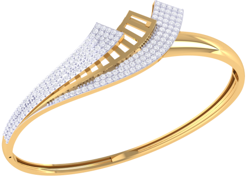3D Printable Jewelry design of Bangle with diamonds 3D Модель