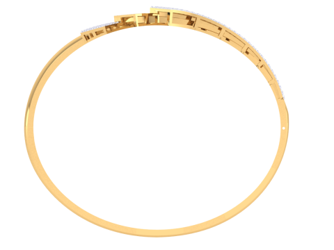 3D Printable Jewelry design of Bangle with diamonds 3D Model