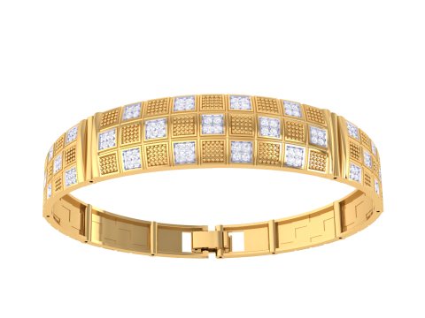 3D Printable Jewelry design of Bangle with diamonds Model 3D