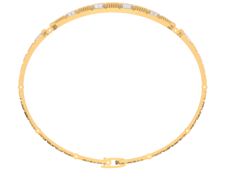 3D Printable Jewelry design of Bangle with diamonds Model 3D