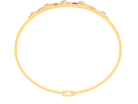 3D Printable Jewelry design of Bangle with diamonds 3D Model