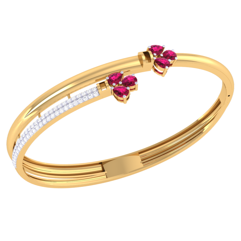 3D Printable Jewelry design of Bangle with diamonds Model 3D .c4d .max .obj .3ds .fbx .stl .blend 