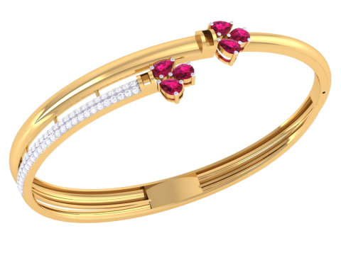 3D Printable Jewelry design of Bangle with diamonds 3D Модель