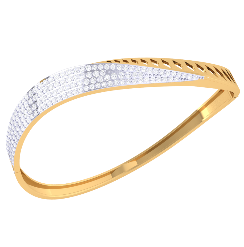 3D Printable Jewelry design of Bangle with diamonds 3D Model .c4d .max .obj .3ds .fbx .stl .blend 