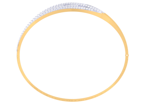 3D Printable Jewelry design of Bangle with diamonds 3D Model