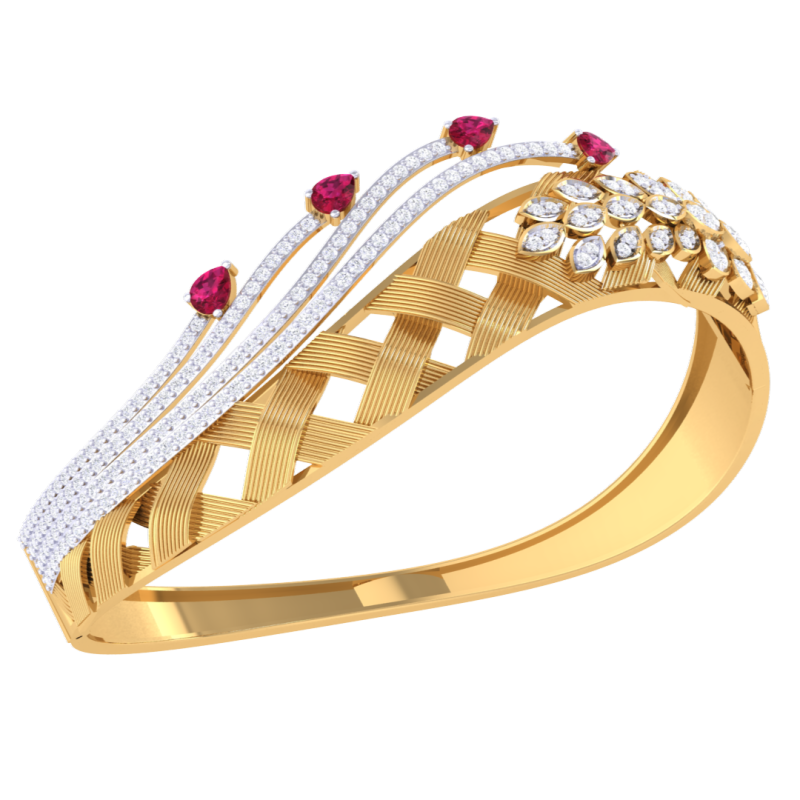 3D Printable Jewelry design of Bangle with diamonds Modèle 3D .c4d .max .obj .3ds .fbx .stl .blend 
