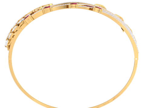 3D Printable Jewelry design of Bangle with diamonds Modèle 3D