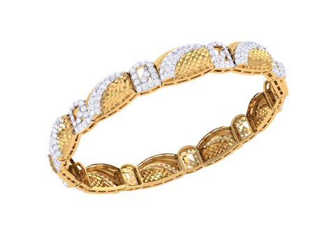 3D Printable Jewelry design of Bangle with diamonds 3D Modell