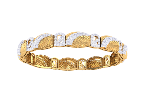 3D Printable Jewelry design of Bangle with diamonds 3D 模型