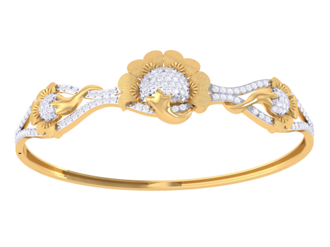 3D Printable Jewelry design of Bangle with diamonds 3D Модель