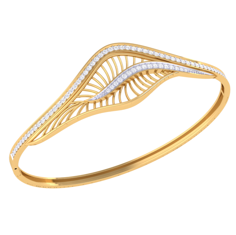 3D Printable Jewelry design of Bangle with diamonds 3D 模型 .c4d .max .obj .3ds .fbx .stl .blend