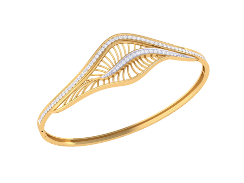 3D Printable Jewelry design of Bangle with diamonds 3D Modell