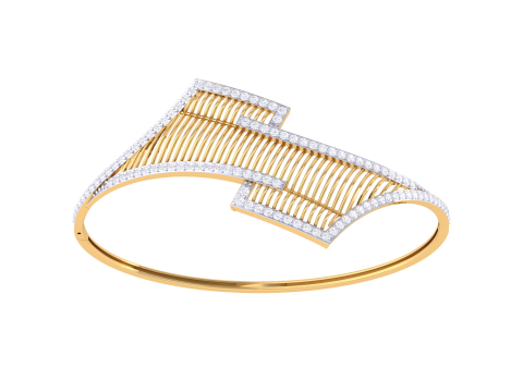 3D Printable Jewelry design of Bangle with diamonds Modelo 3D