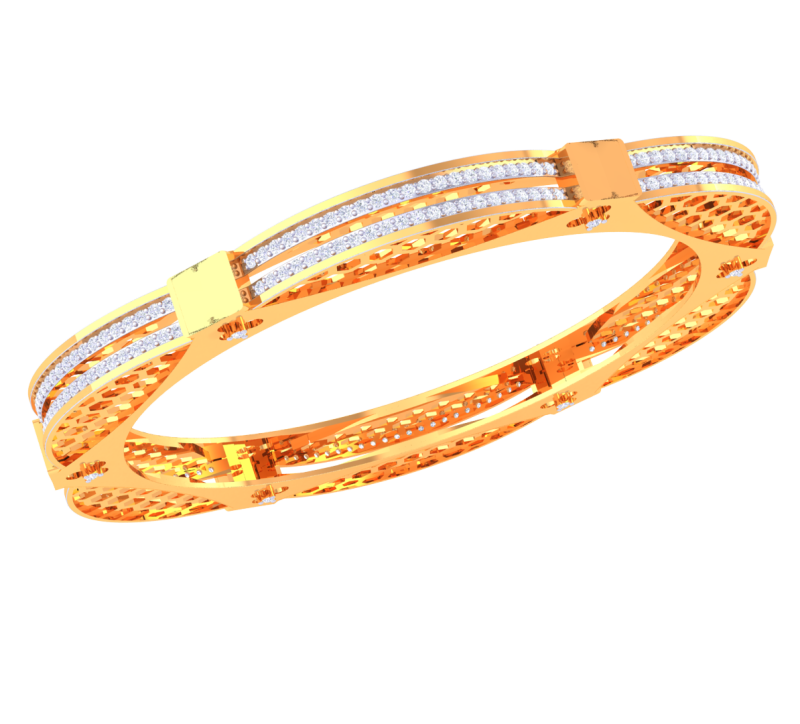 3D Printable Jewelry design of Bangle with diamonds Modelo 3D .c4d .max .obj .3ds .fbx .stl .blend 