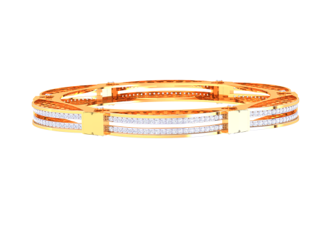 3D Printable Jewelry design of Bangle with diamonds Modelo 3D
