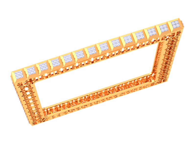 Ювелирный дизайн браслета с бриллиантами для 3D-печати 3D Модель .c4d .max .obj .3ds .fbx .stl .blend 