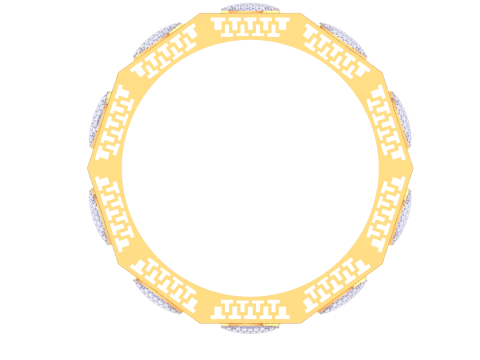 3D Printable Jewelry design of Bangle with diamonds 3D Модель