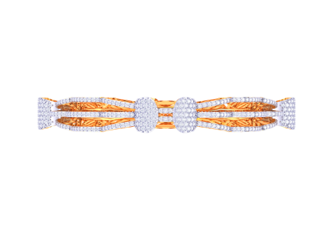 3D Printable Jewelry design of Bangle with diamonds Modèle 3D