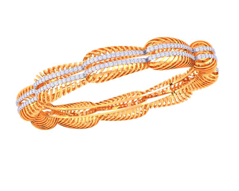 3D Printable Jewelry design of Bangle with diamonds 3D 模型 .c4d .max .obj .3ds .fbx .stl .blend