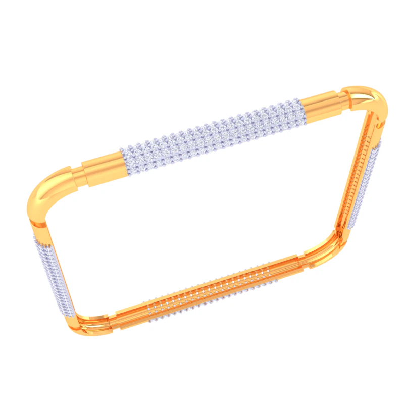 Conception de bijoux imprimables en 3D d'un bracelet avec des diamants Modèle 3D .c4d .max .obj .3ds .fbx .stl .blend 