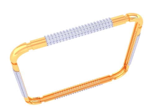 3D Printable Jewelry design of Bangle with diamonds 3D Model