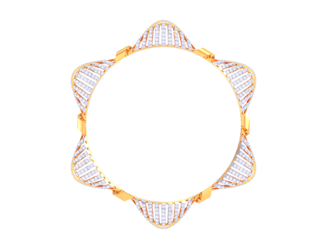 3D Printable Jewelry design of Bangle with diamonds 3D 모델