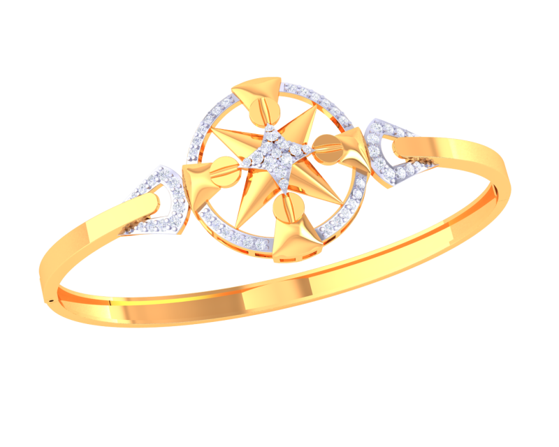 Design di gioielli stampabile in 3D di braccialetto con diamanti Modello 3D .c4d .max .obj .3ds .fbx .stl .blend 