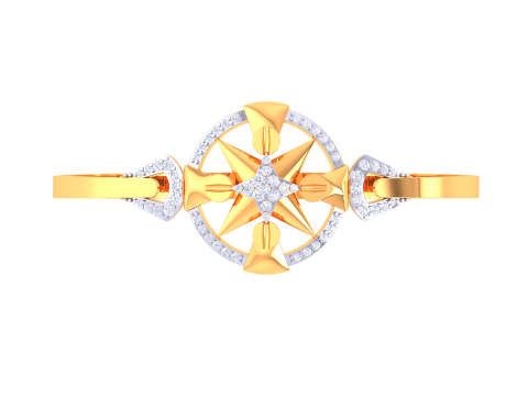 Design di gioielli stampabile in 3D di braccialetto con diamanti Modello 3D