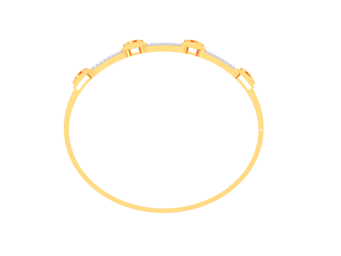 3D Printable Jewelry design of Bangle with diamonds 3D Model