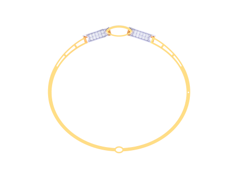 3D Printable Jewelry design of Bangle with diamonds Modelo 3D