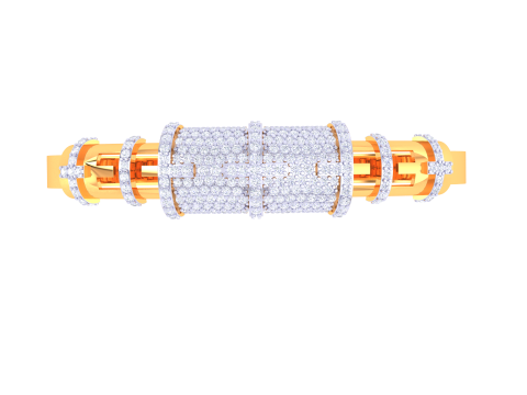 3D Printable Jewelry design of Bangle with diamonds Modello 3D