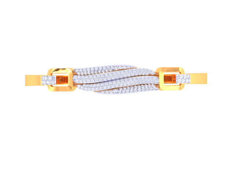 3D Printable Jewelry design of Bangle with diamonds 3D 모델