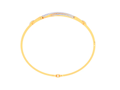 3D Printable Jewelry design of Bangle with diamonds 3D Model