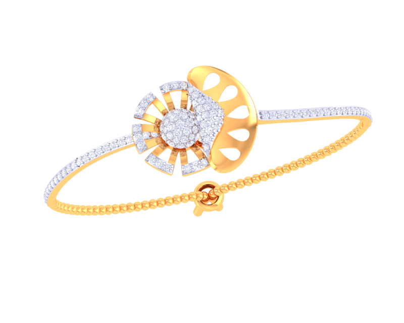 3D Printable Jewelry design of Bangle with diamonds Modèle 3D .c4d .max .obj .3ds .fbx .stl .blend 