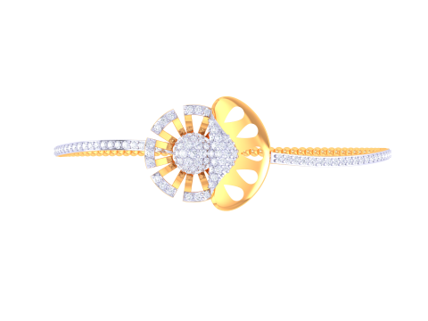 3D Printable Jewelry design of Bangle with diamonds Modèle 3D
