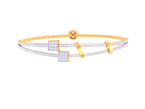 3D Printable Jewelry design of Bangle with diamonds 3D मॉडल